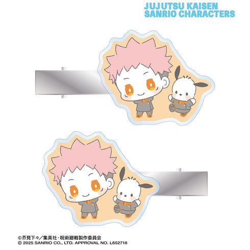 『呪術廻戦×サンリオキャラクターズ』虎杖悠仁×ポチャッコ アクリルヘアクリップ2個セット